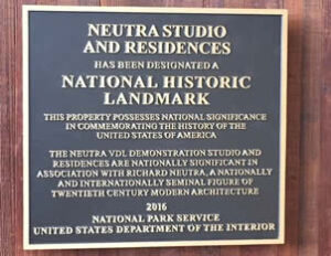 Historic Neutra House Plaque