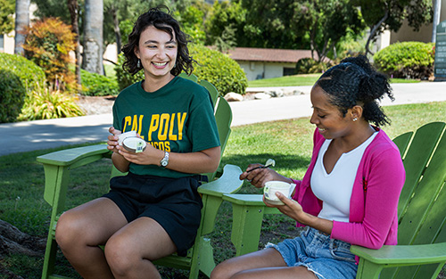 students eating promo